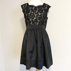 Eliza J Lace & Faille Dress Black Size 10P
